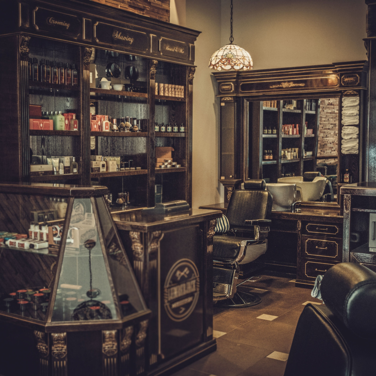 Houston barber shop with vintage look.