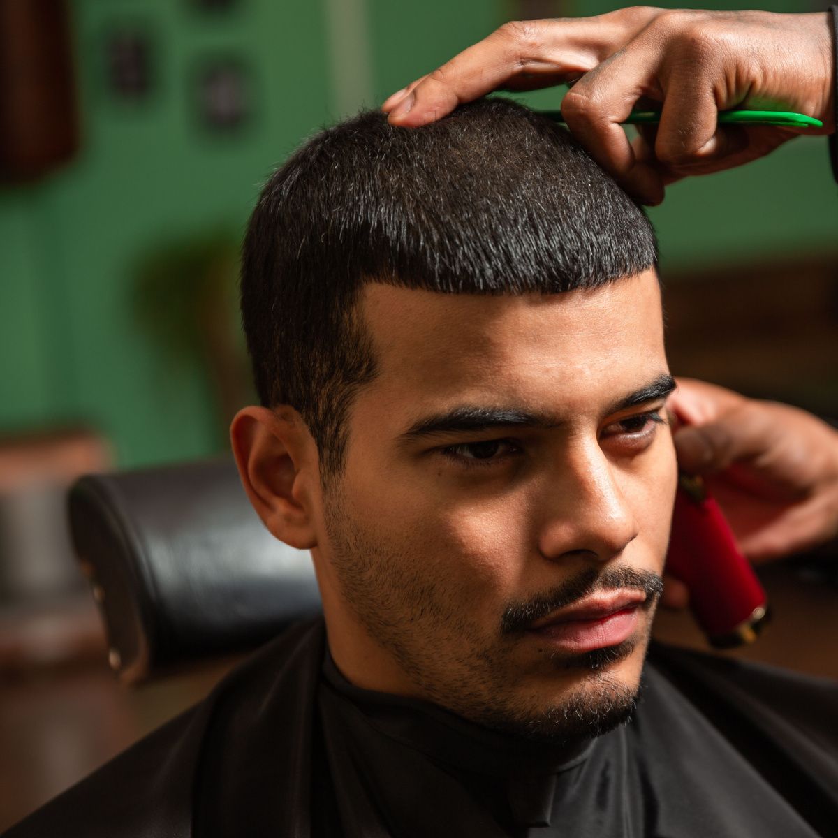 A buzzcut is a Houston hair cut fit for square face shapes.